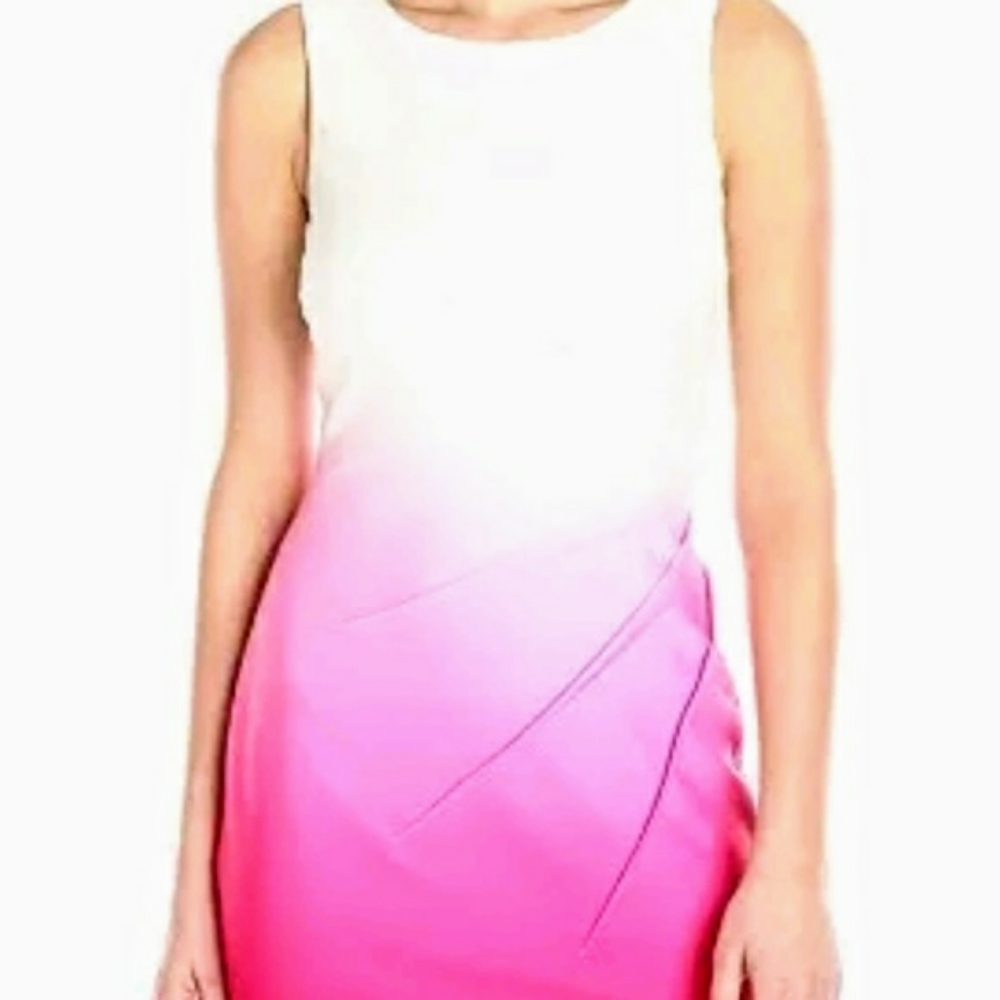 This dress is seriously stunning! Calvin Klein Pink Ombre Sheath Dress